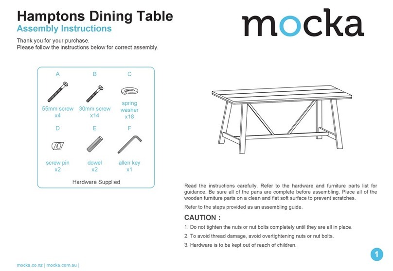 Mocka Hamptons User manual Mocka Hamptons User manual