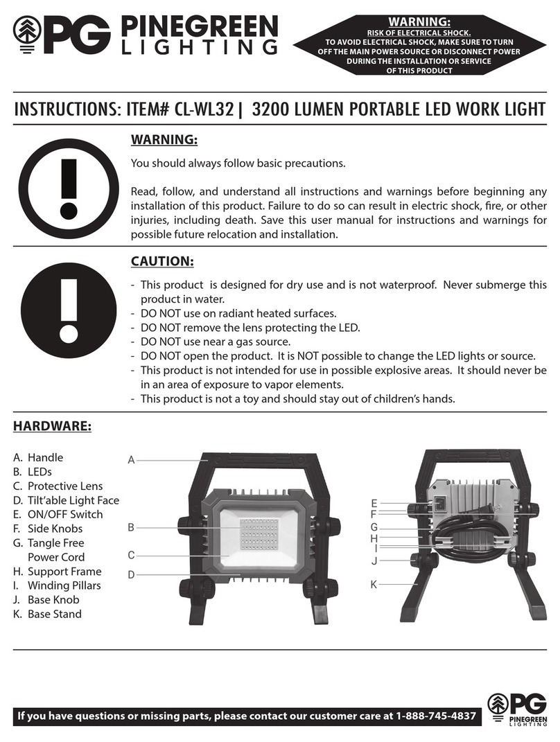 Pinegreen Lighting CL-WL32 quick start guide