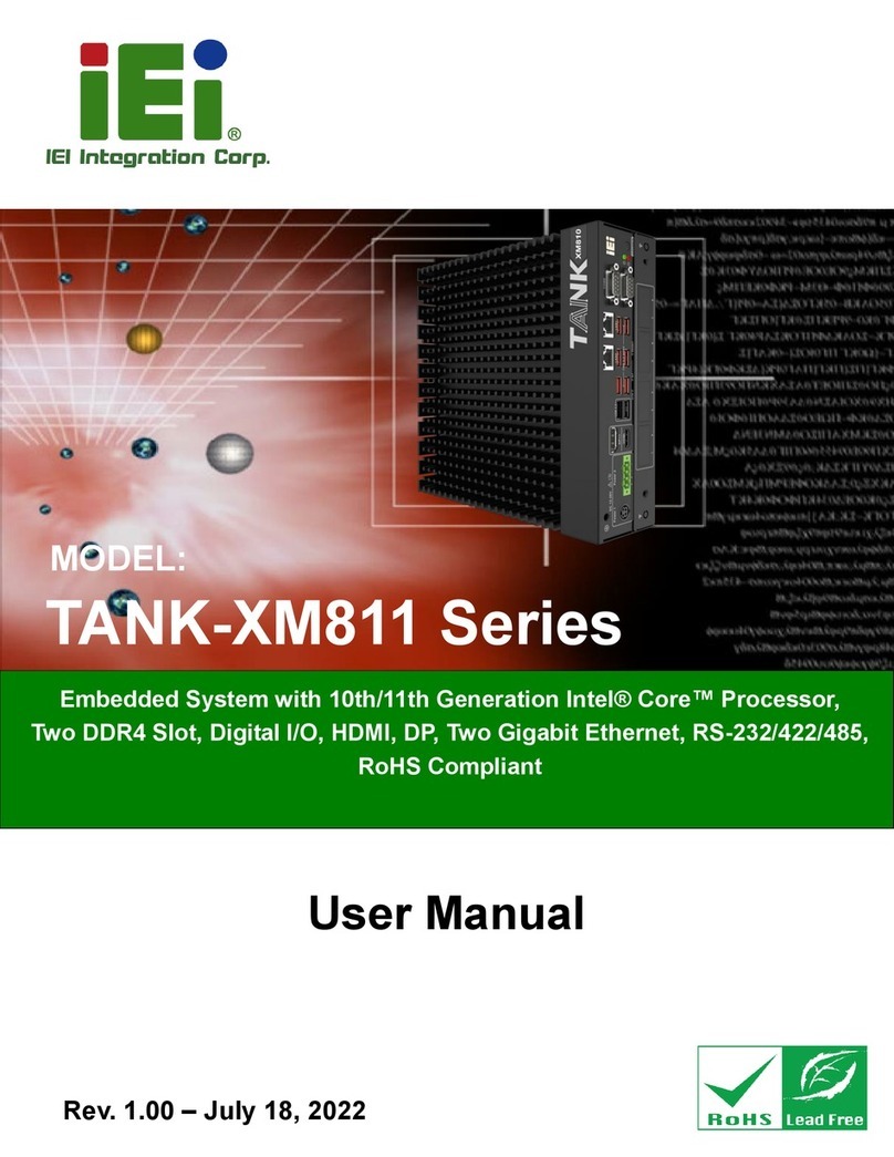 IEI Technology TANK-XM811 User manual