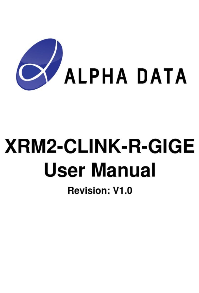 Alpha Data XRM2-CLINK-R-GIGE User manual