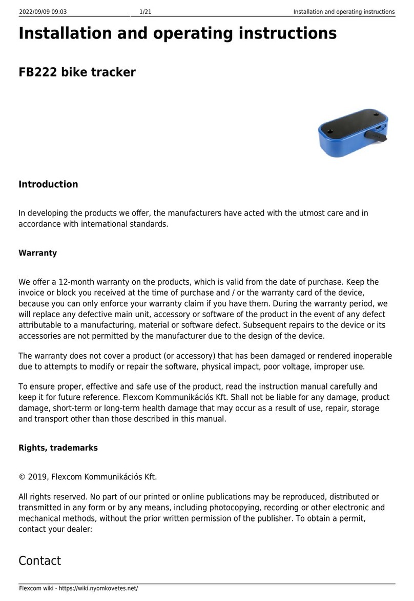 Flexcom FB222 Installation and operating instructions