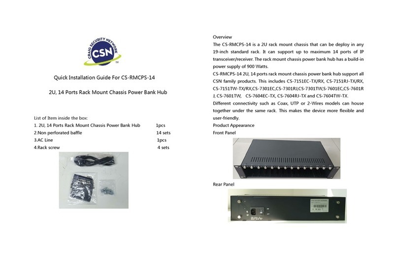 CSN CS-RMCPS-14 Quick installation guide