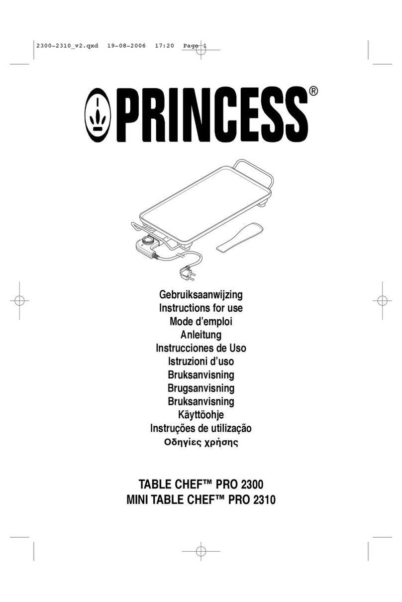 Princess TABLE CHEF PRO 2300 Instructions for use