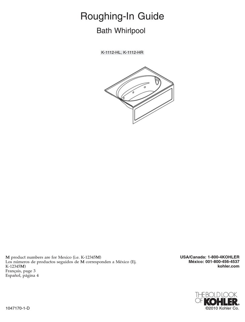 Kohler K-1112-HL Roughing-In Guide