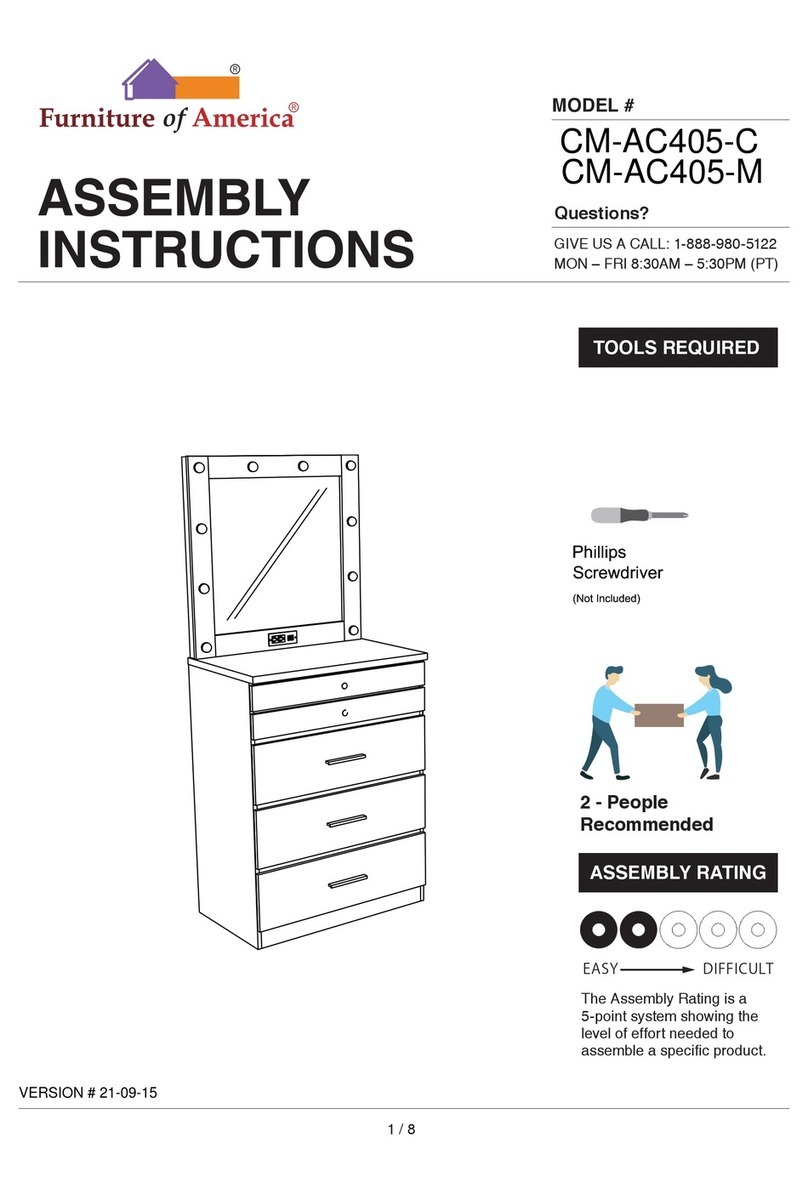 Furniture of America CM-AC405-C Assembly instructions