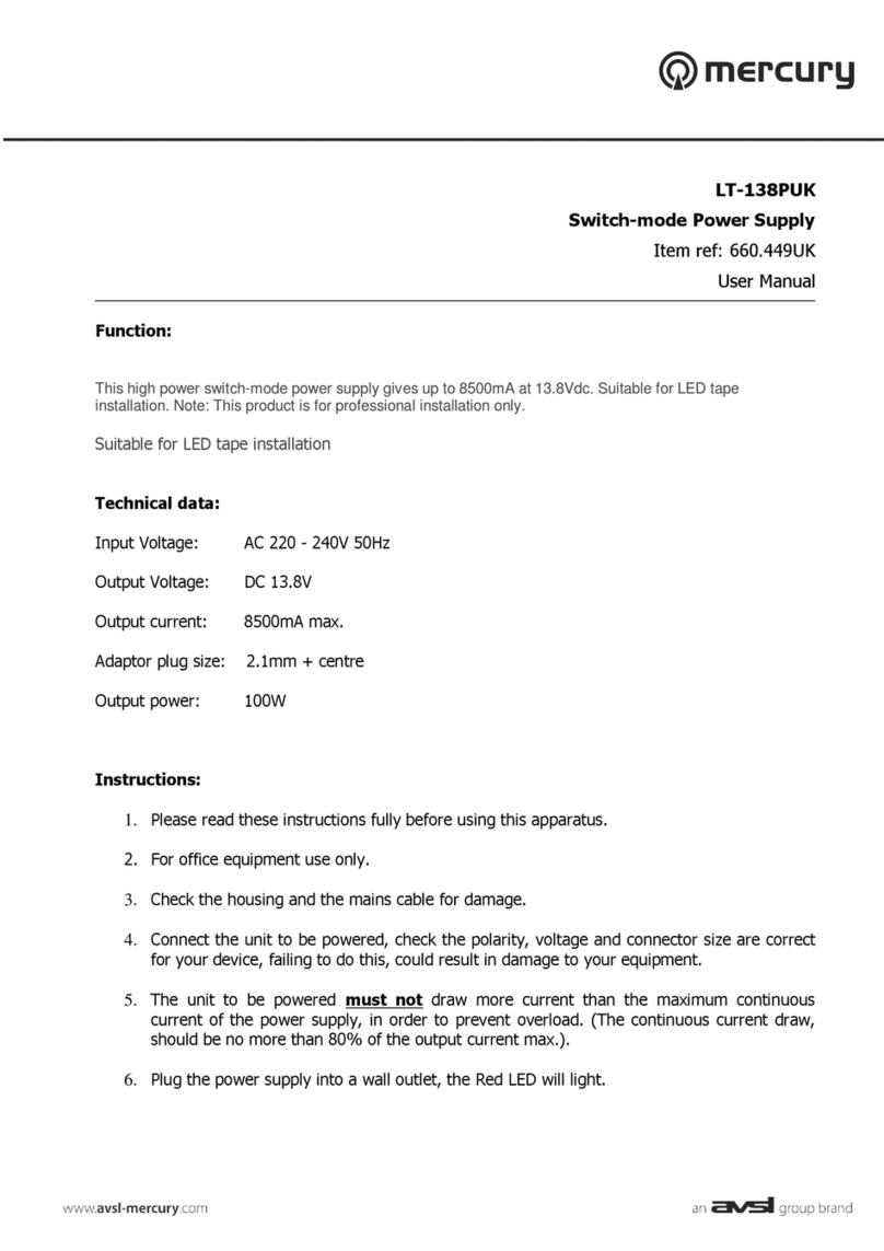 Avsl mercury LT-138PUK user manual