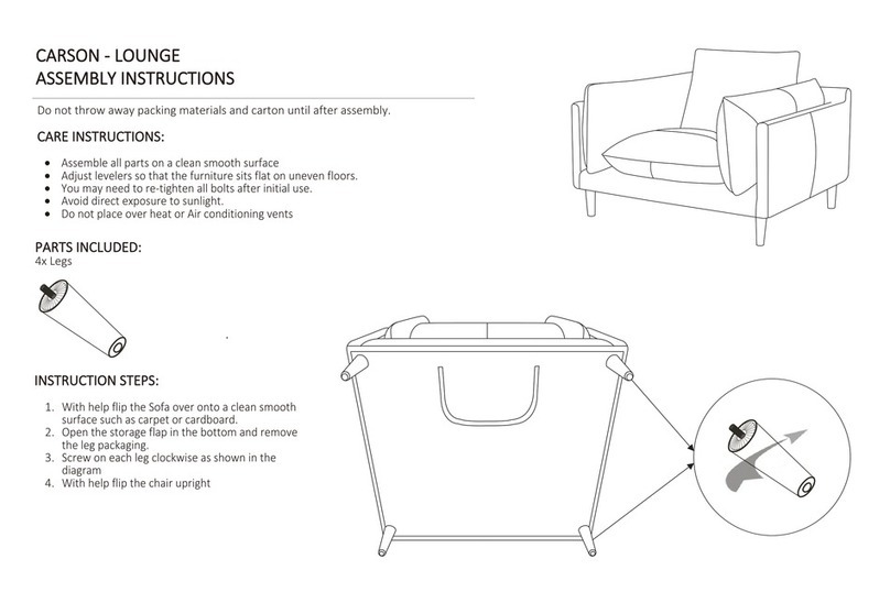 Synargy CARSON - LOUNGE Assembly instructions