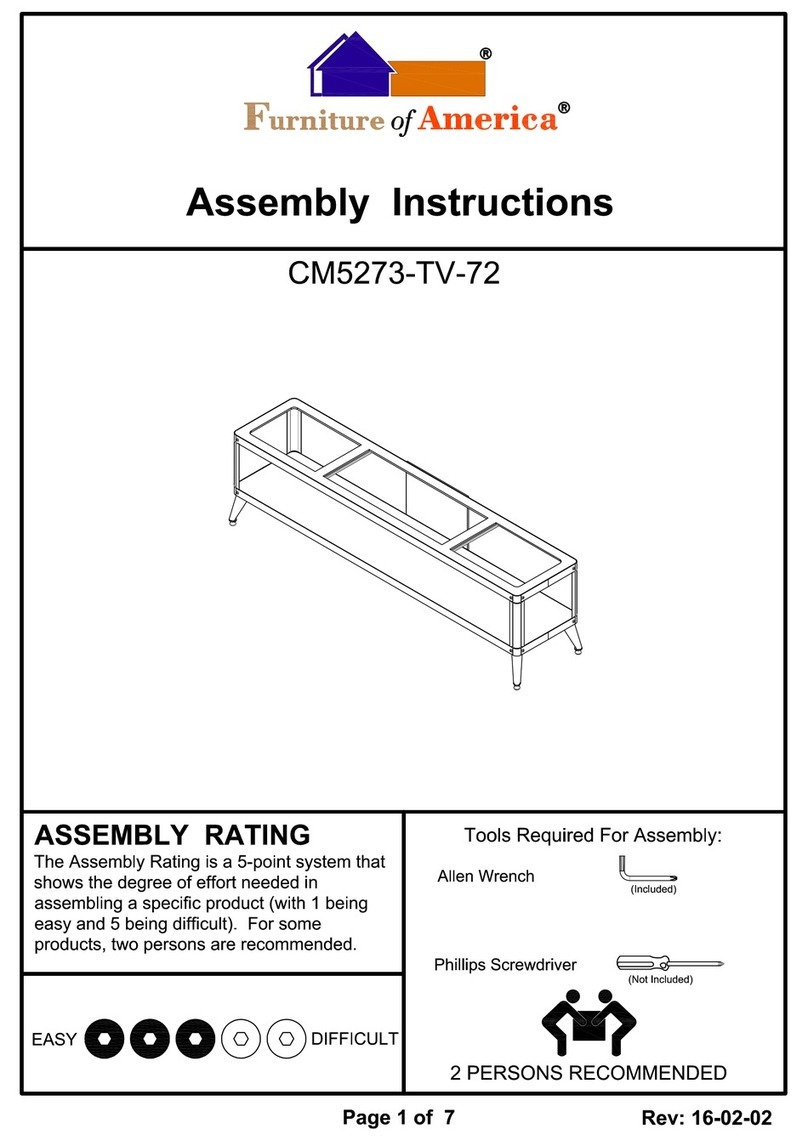 Furniture of America CM5273-TV-72 Assembly instructions Furniture of America CM5273-TV-72 Assembly instructions