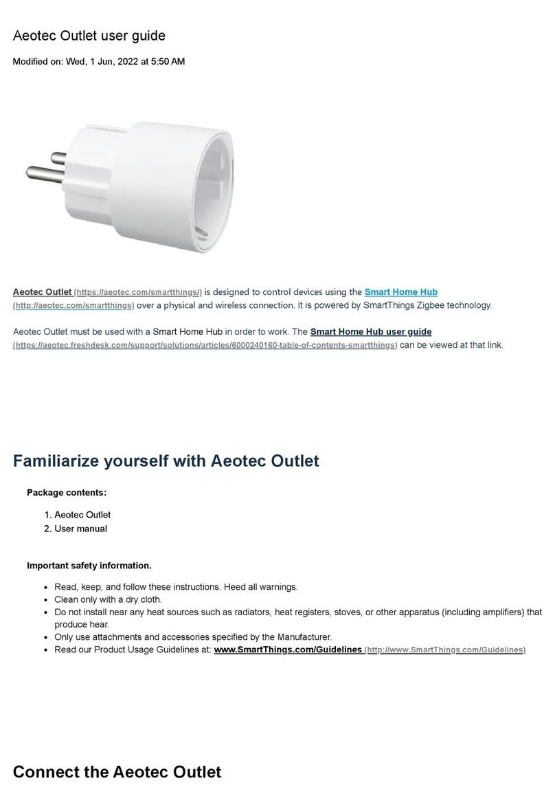 Aeotec Outlet User manual
