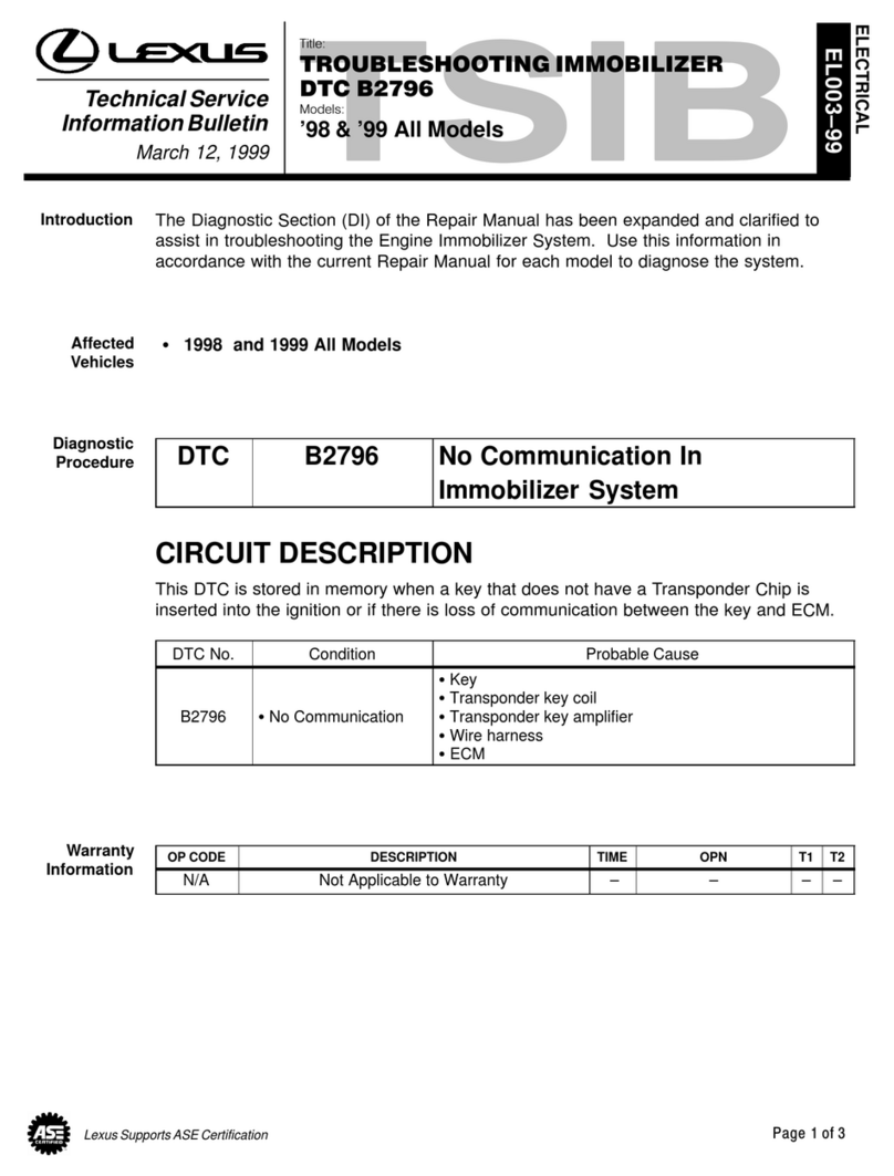 Lexus DTC B2796 User manual