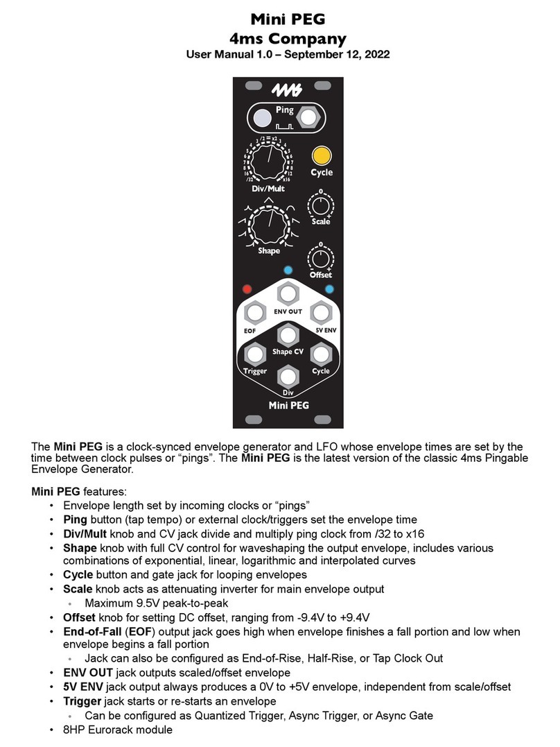 4ms Company Mini PEG user manual