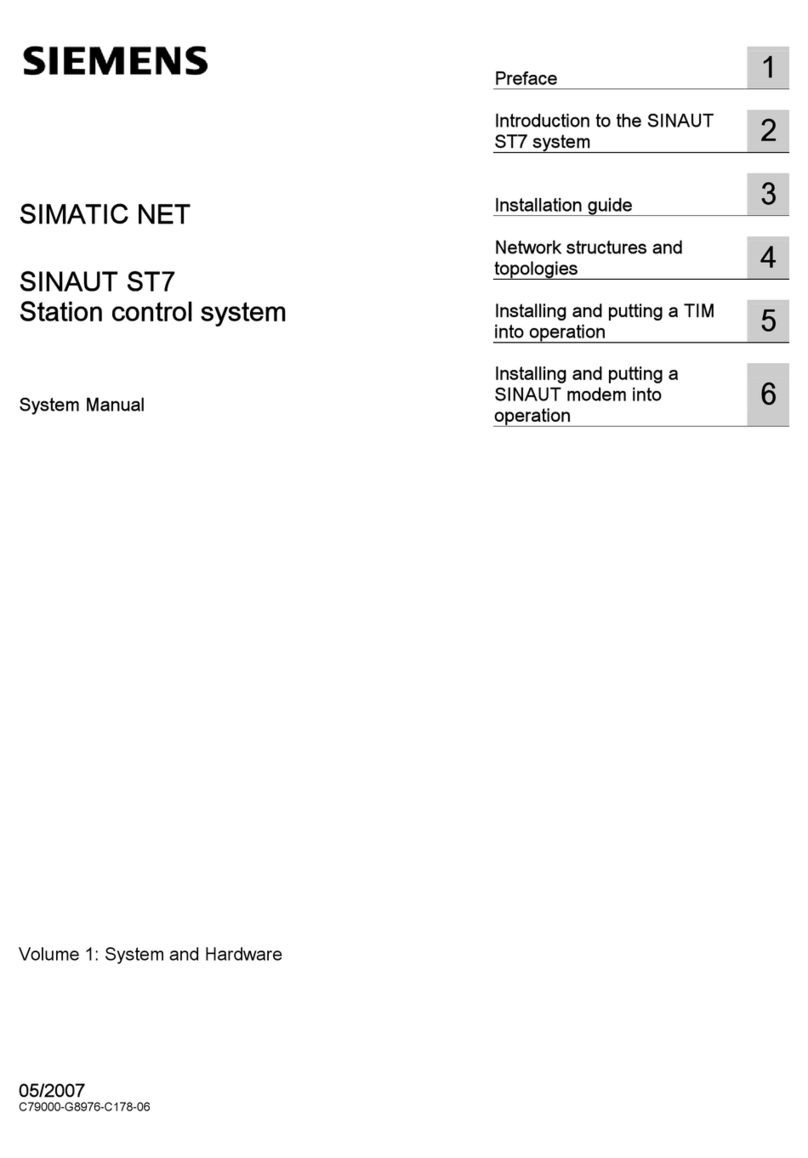 Siemens SIMATIC NET SINAUT ST7 User guide