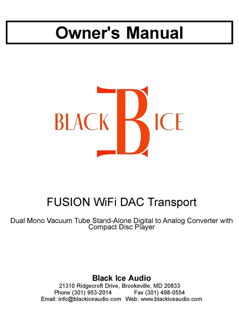 Black Ice Audio Fusion WiFi DAC owner's manual Black Ice Audio Fusion WiFi DAC owner's manual