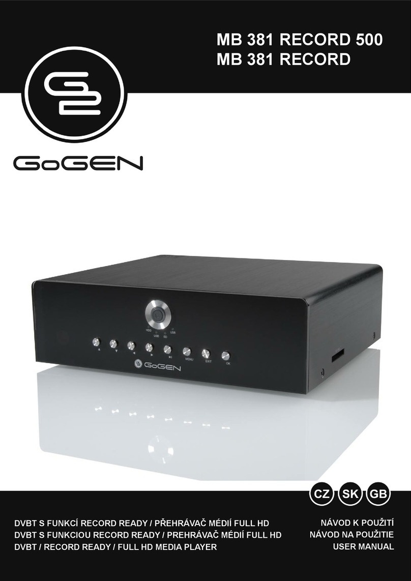 Gogen MB 381 RECORD 500 user manual