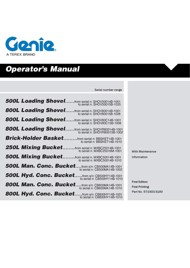 Terex Genie SHOV50014B-1001 User manual