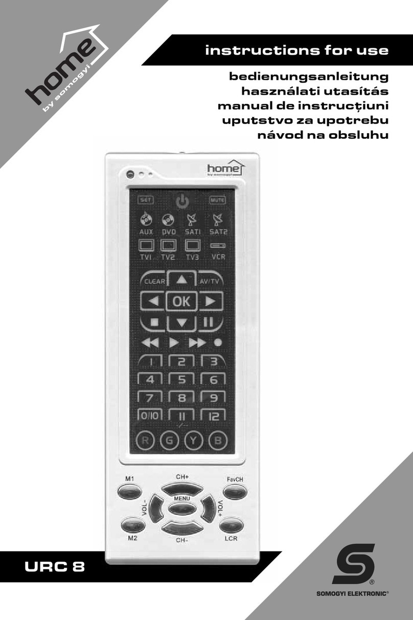 Somogyi Home URC 8 Instructions for use Somogyi Home URC 8 Instructions for use