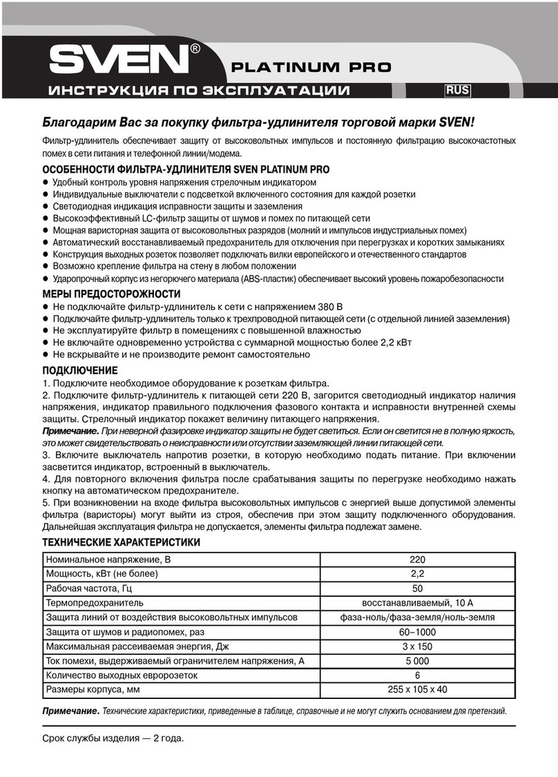Sven Platinum Pro Operation manual Sven Platinum Pro Operation manual