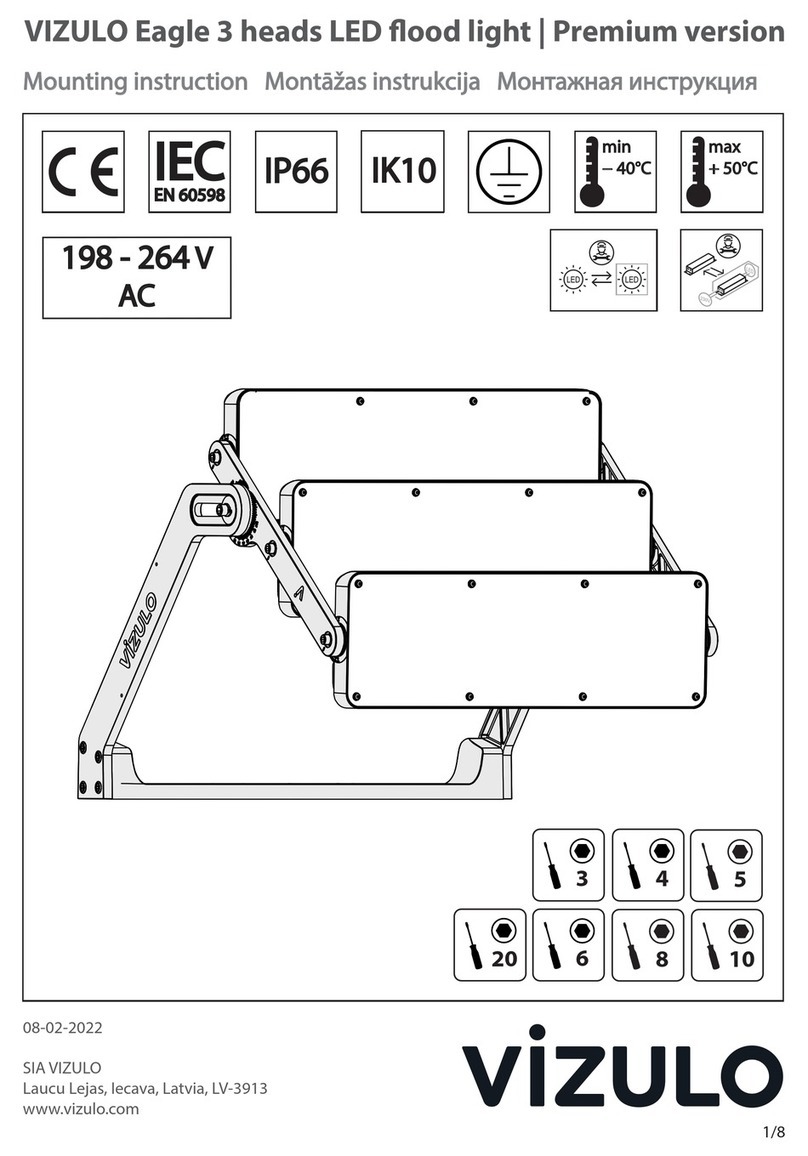 VIZULO Premium Eagle 3 heads Mounting instruction