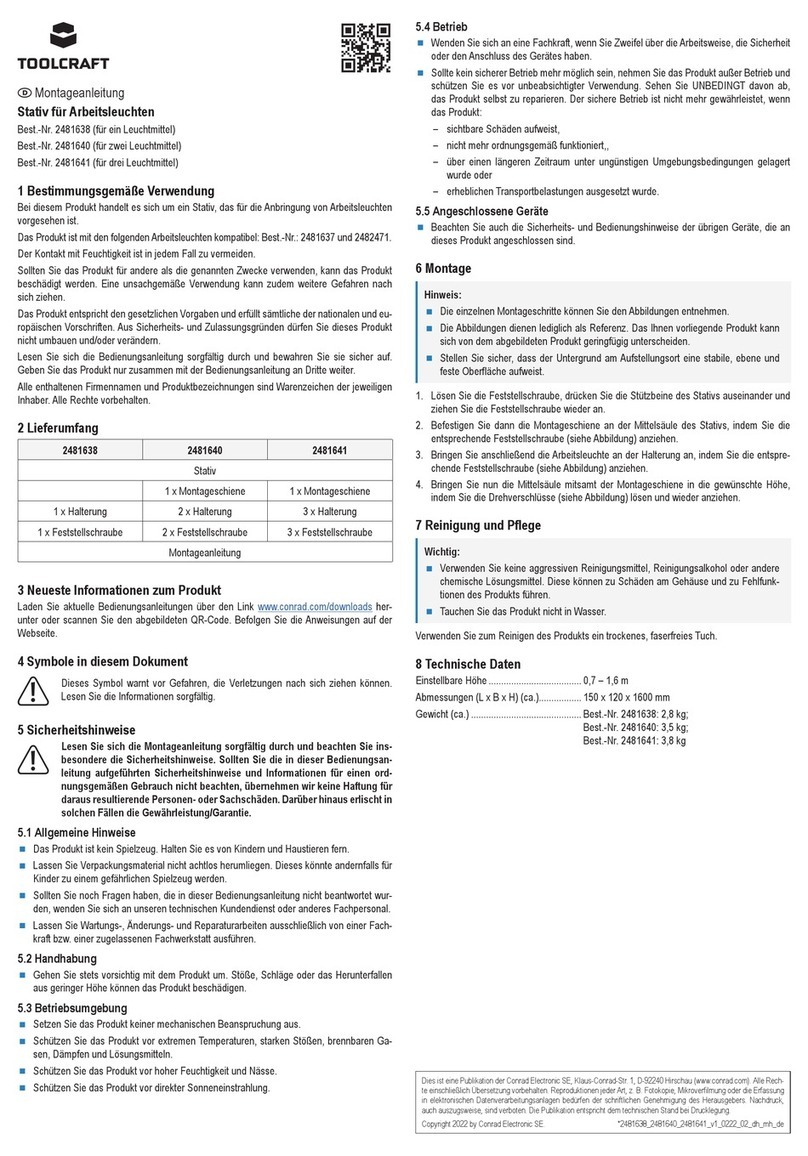 TOOLCRAFT 2481638 User manual