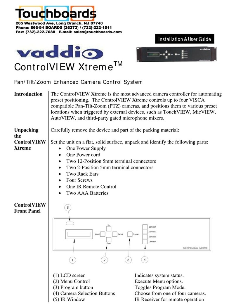 VADDIO ControlVIEW Xtreme Installation & user guide