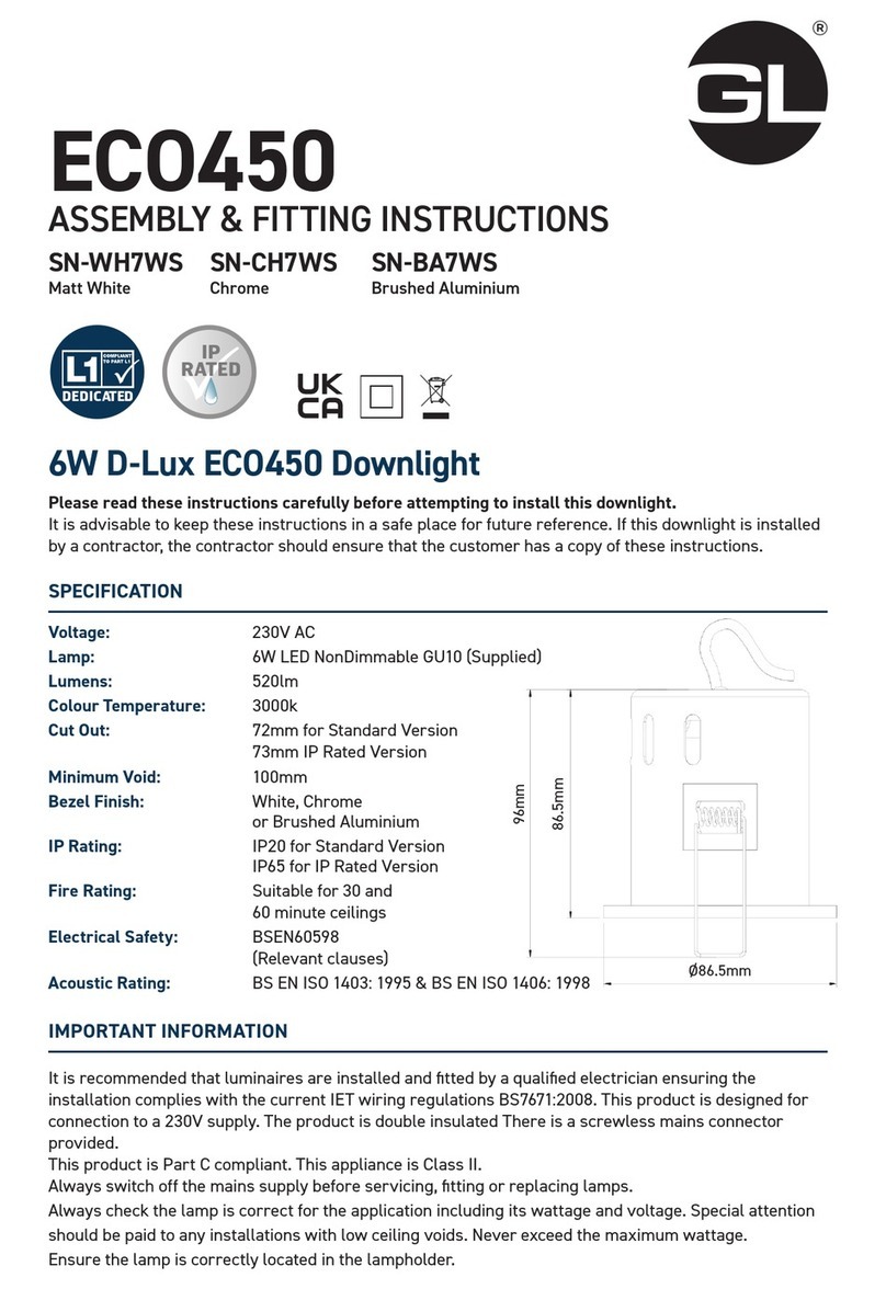 GL ECO450 Assembly & fitting instructions