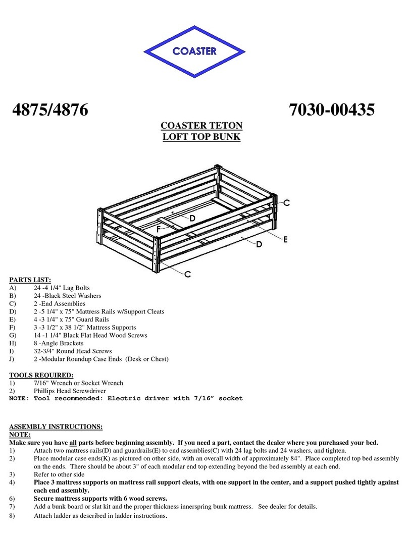 Coaster TETON 4875 User manual Coaster TETON 4875 User manual