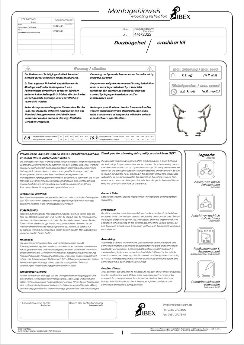 IBEX 10008746 Mounting instruction