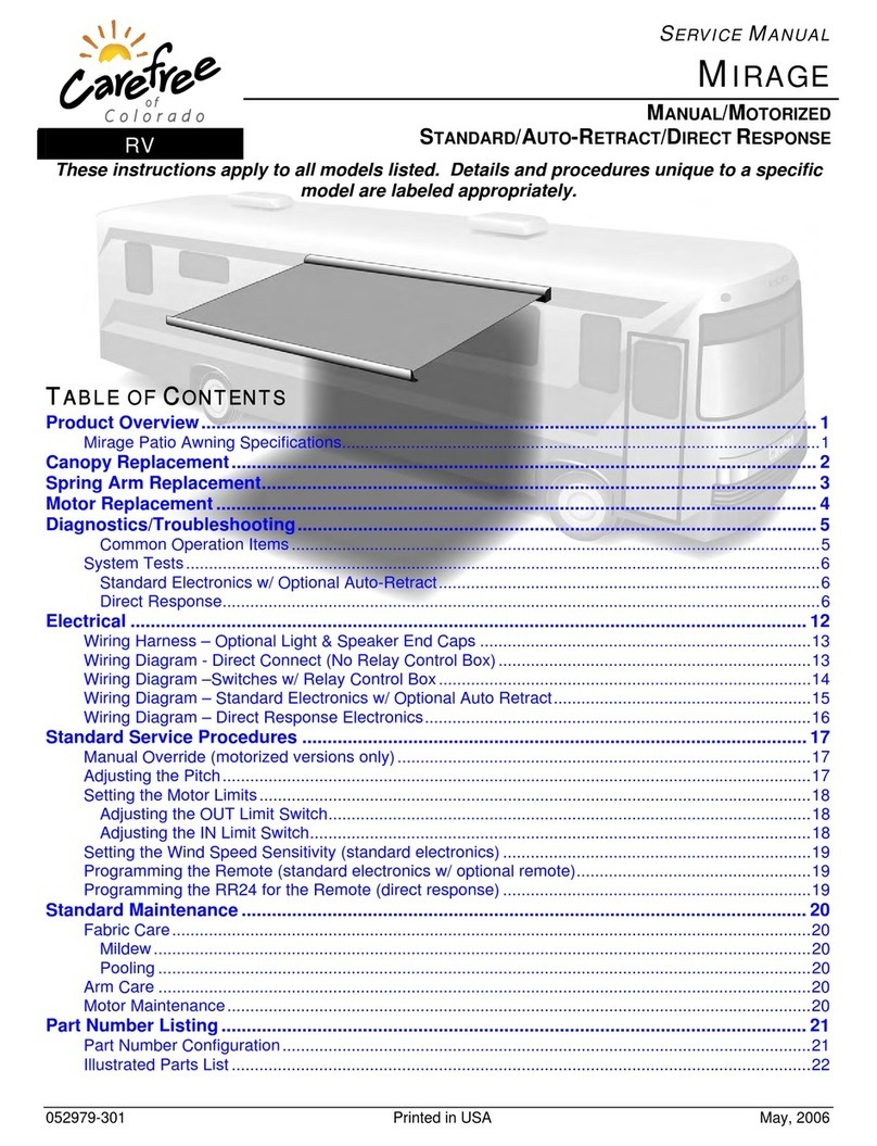 Carefree of Colorado Mirage Service manual Carefree of Colorado Mirage Service manual