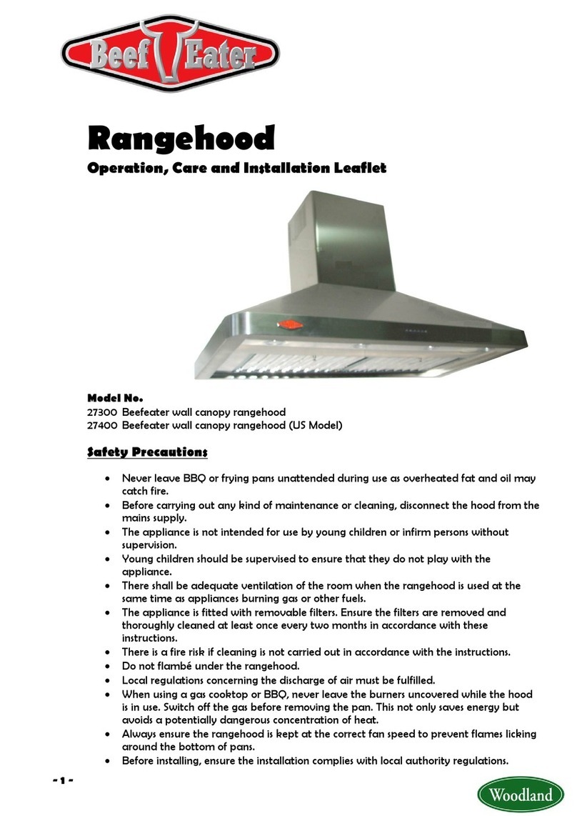 Beef Eater 27300 Operation, care and installation leaflet