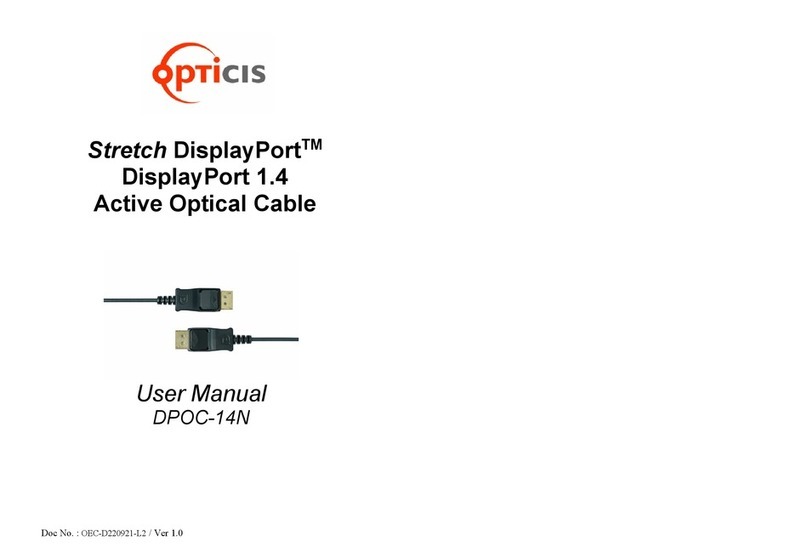opticis Stretch DisplayPort User manual