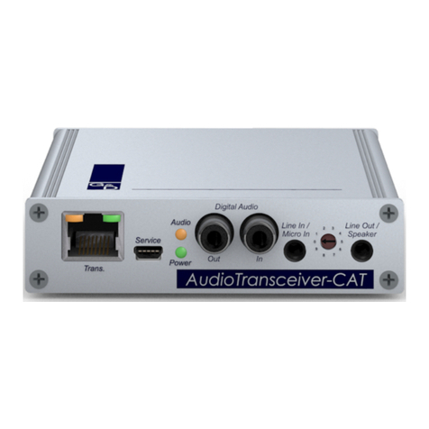 G&D Audio-Transceiver-CAT Installation and operations