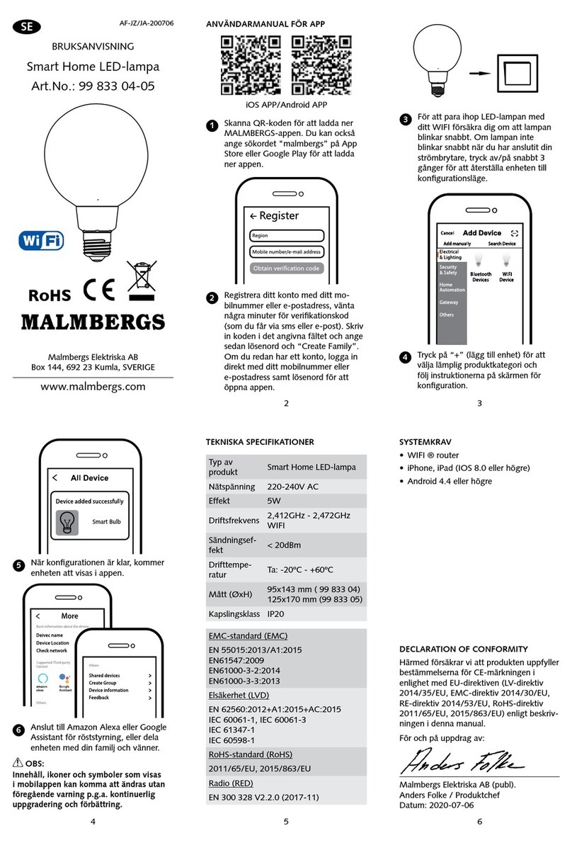 Malmbergs 99 833 04-05 instruction manual