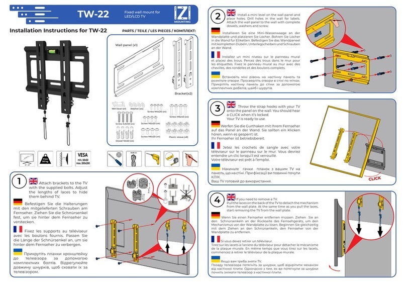 IZI Mounting TW-22 installation instructions