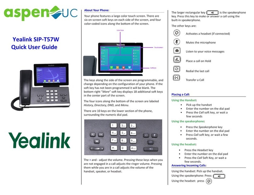 Yealink SIP-T57W Instruction manual