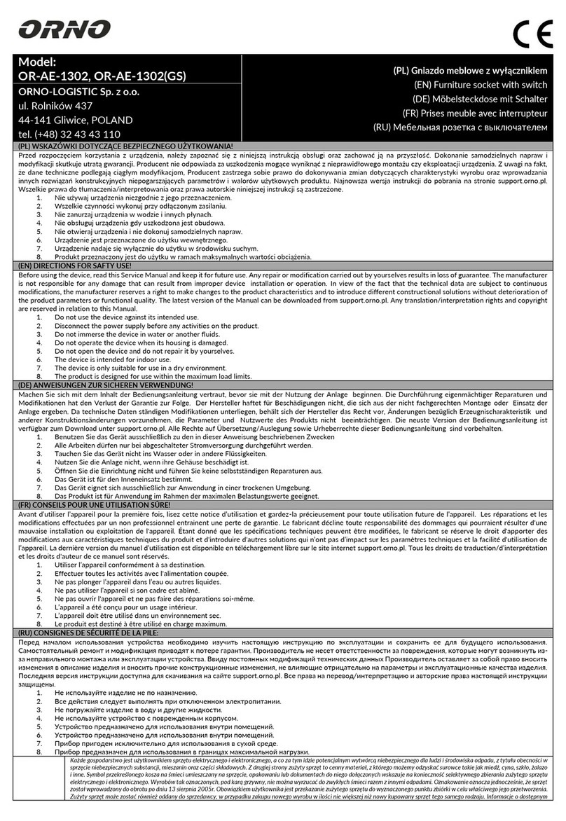 Orno OR-AE-1302 User manual Orno OR-AE-1302 User manual