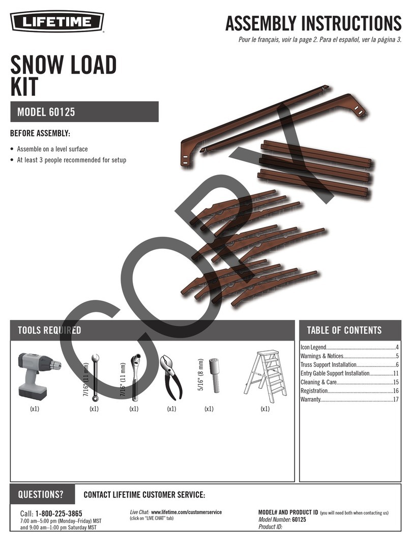 Lifetime 60125 User manual Lifetime 60125 User manual