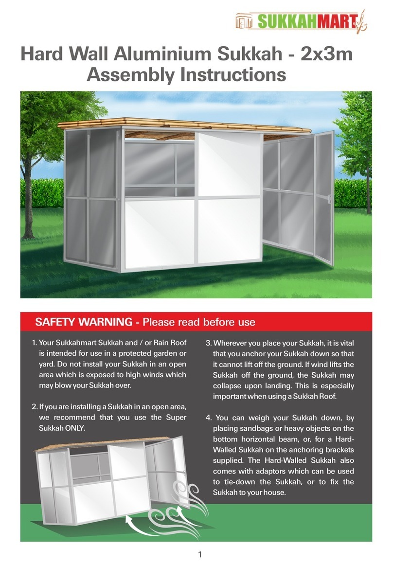 SUKKAHMART Hard Wall Aluminium 2x3m Assembly instructions