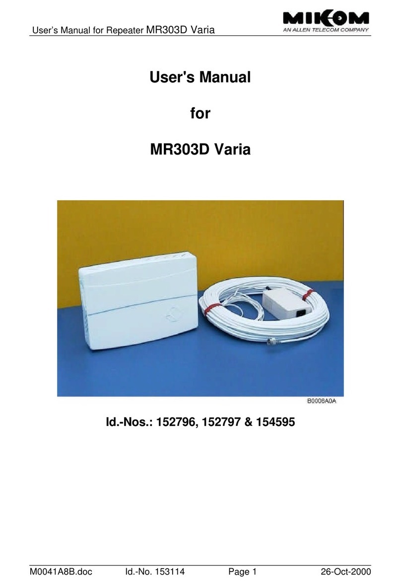Allen Telecom MIKOM MR303D Varia user manual