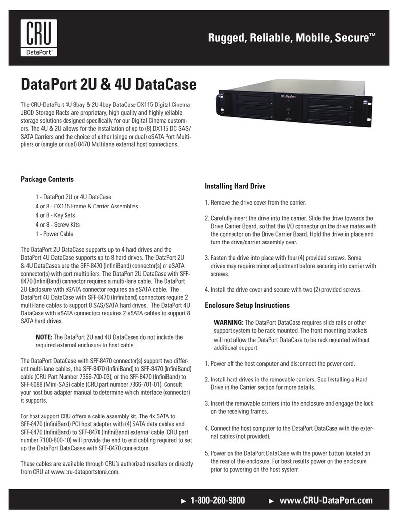 CRU Dataport 2U DataCase quick start guide