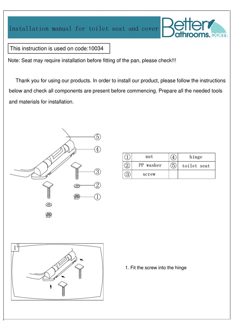 Better Bathrooms 10034 installation manual