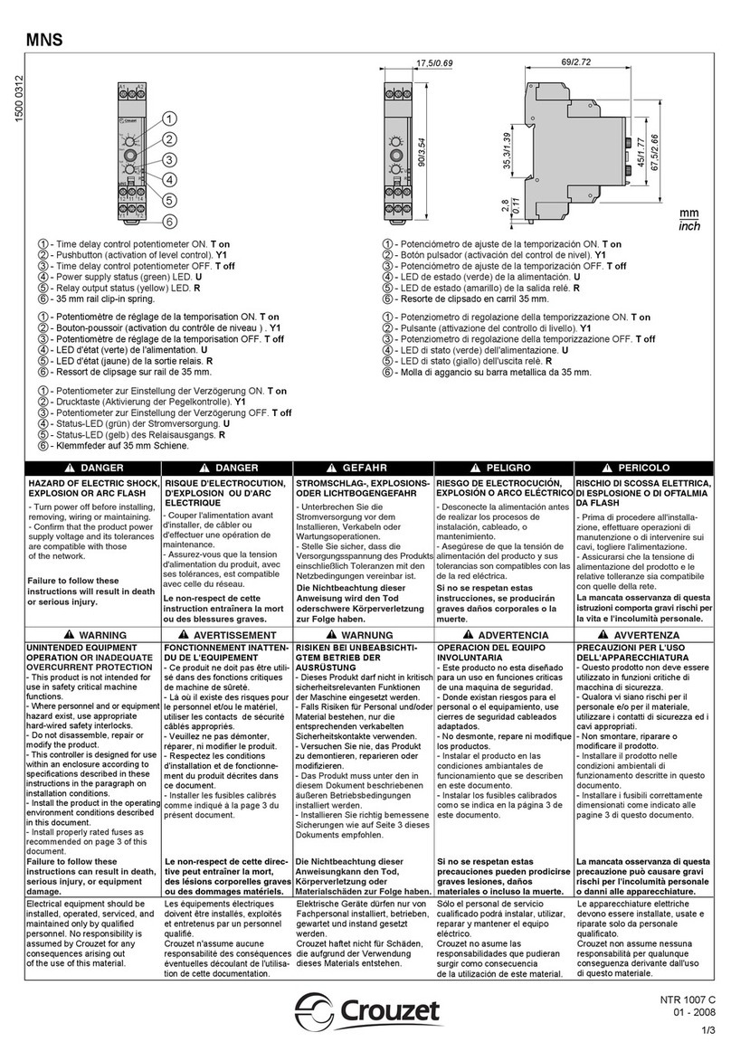 Crouzet MNS User manual