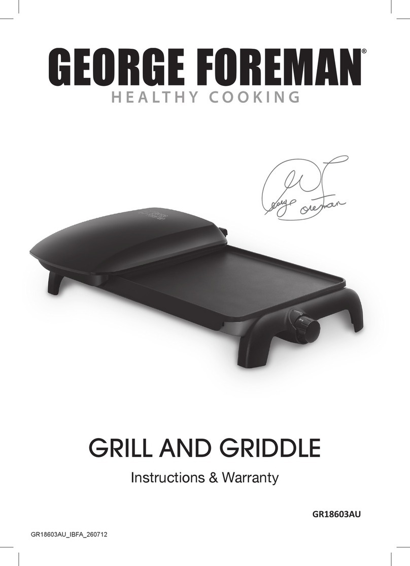 George Foreman GR18603AU instructions