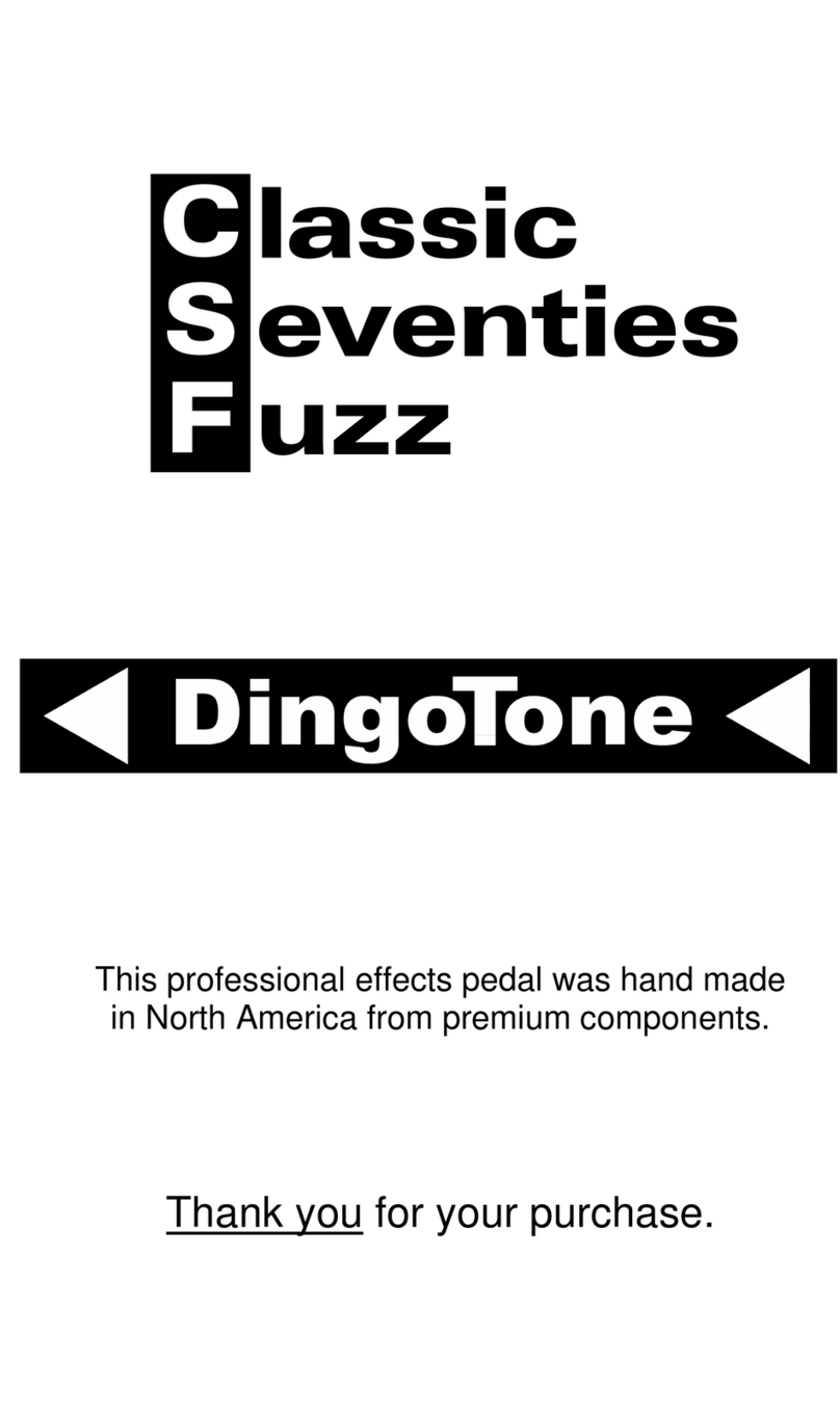 DingoTone Classic Seventies Fuzz User manual