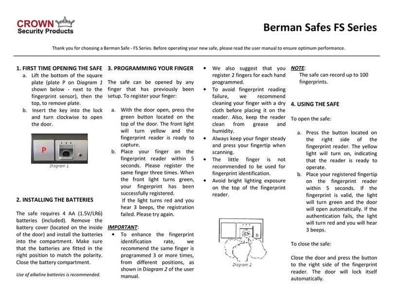 Crown Berman FS Series instruction manual