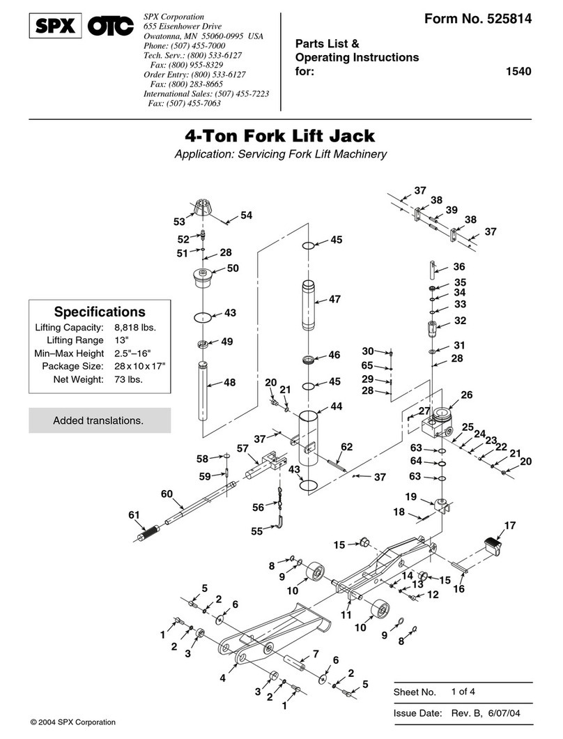 SPX OTC 1540 User manual