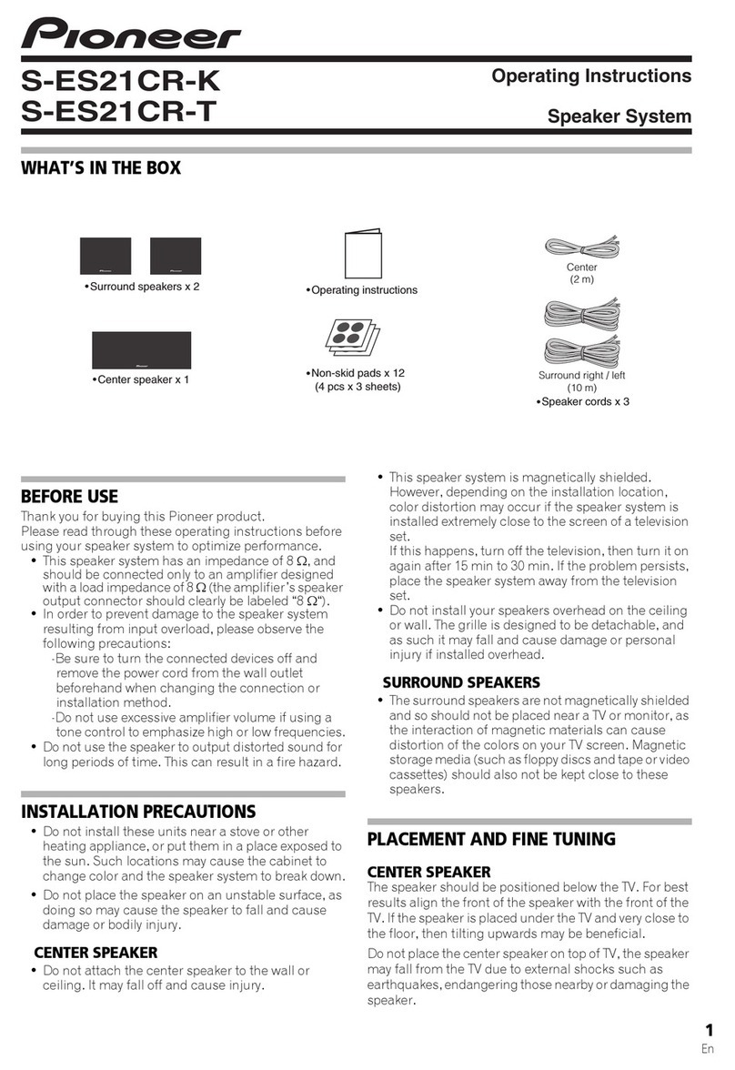 Pioneer S-ES21CR-K User manual