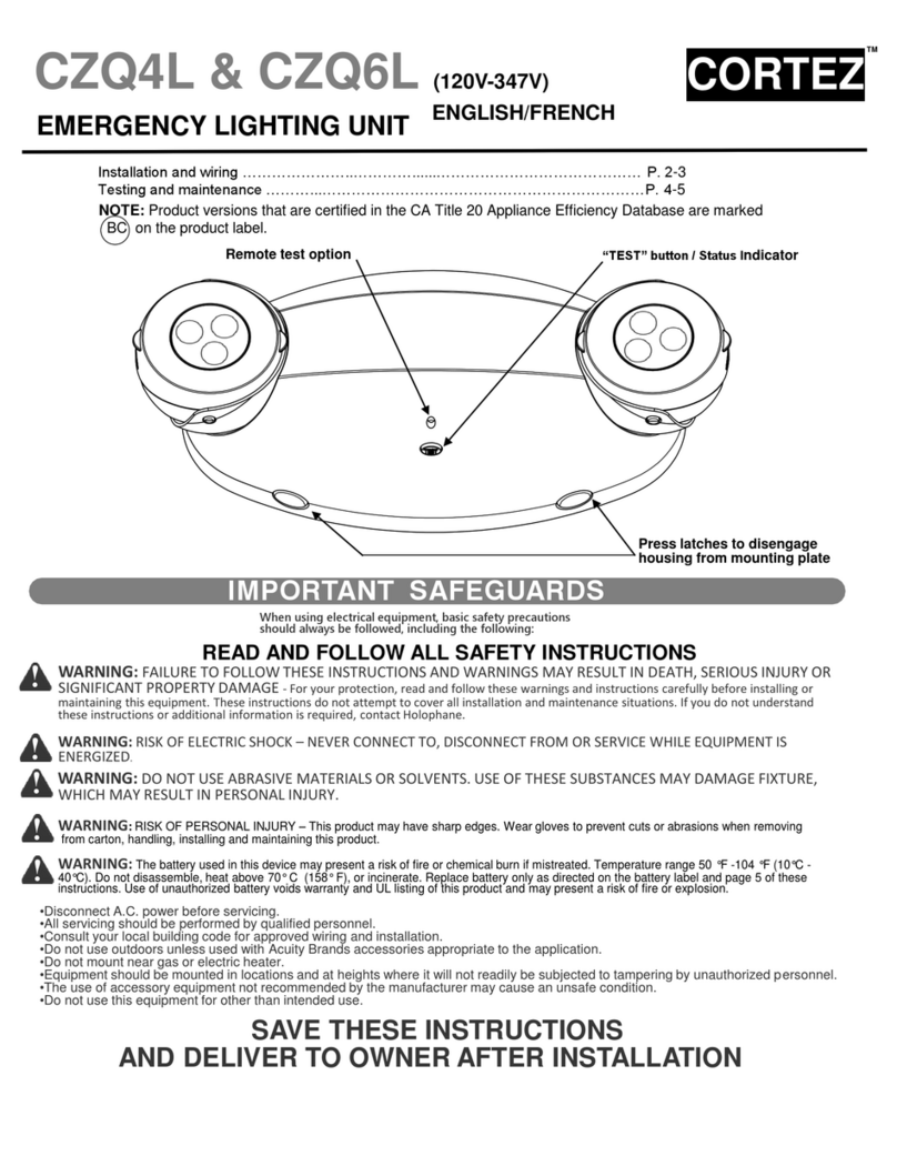 Acuity Brands HOLOPHANE CORTEZ CZQ4L manual