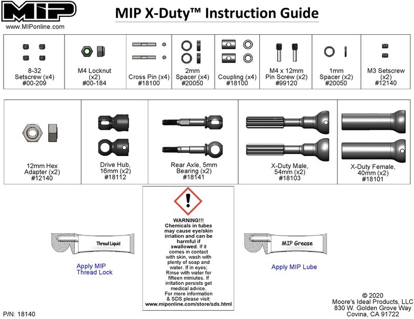 MIP X-Duty Instruction guide