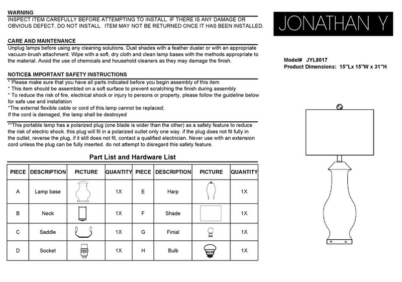 JONATHAN Y JYL8017 User manual JONATHAN Y JYL8017 User manual