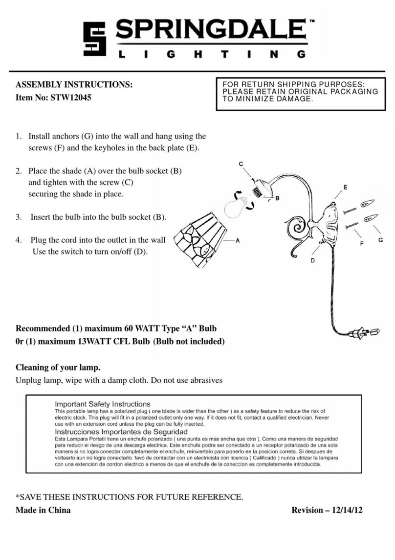 Springdale Lighting STW12045 Assembly instructions